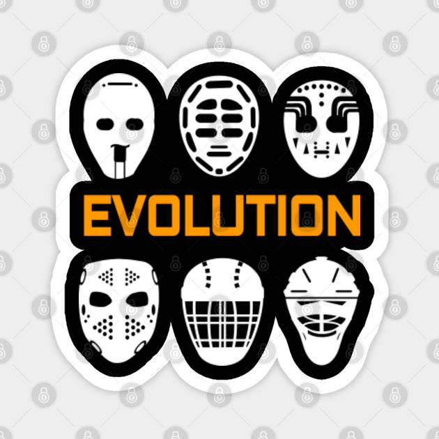Evolution of Hockey Goalie Masks Hockey Imán TeePublic MX