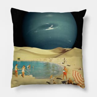 Summer Memories - Space Aesthetic Collage, Retro Futurism, Sci Fi Pillow