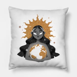 Gaia - Black and Gold Pillow