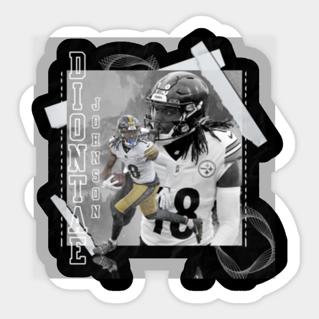 Diontae Johnson Football Paper Poster Steelers 3 - Diontae Johnson -  Sticker