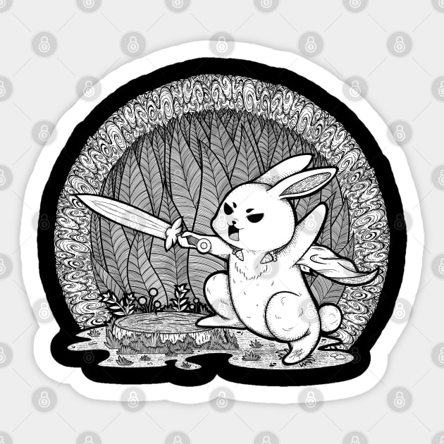 Warrior of the Rabbit Usagi  Sticker for Sale by DoodlHappyDavis