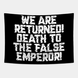 False Emperor Warcry - Marines Battle Cry Tapestry