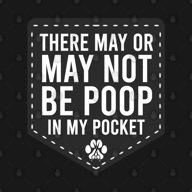 Dog Groomer Poop Pocket, Grey and White by Anna.Moore.Art