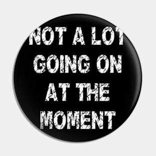 Vintage Not a Lot Going on at the Moment Pin