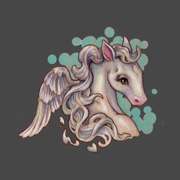 Mini Winged Horse (like a Pegasus cousin or something) by justteejay