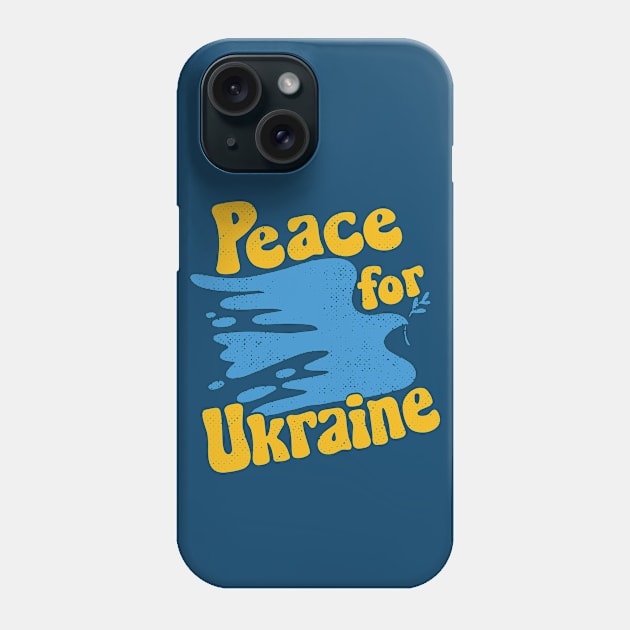 Peace for Ukraine // Retro Dove Art // Support Peace Phone Case by SLAG_Creative