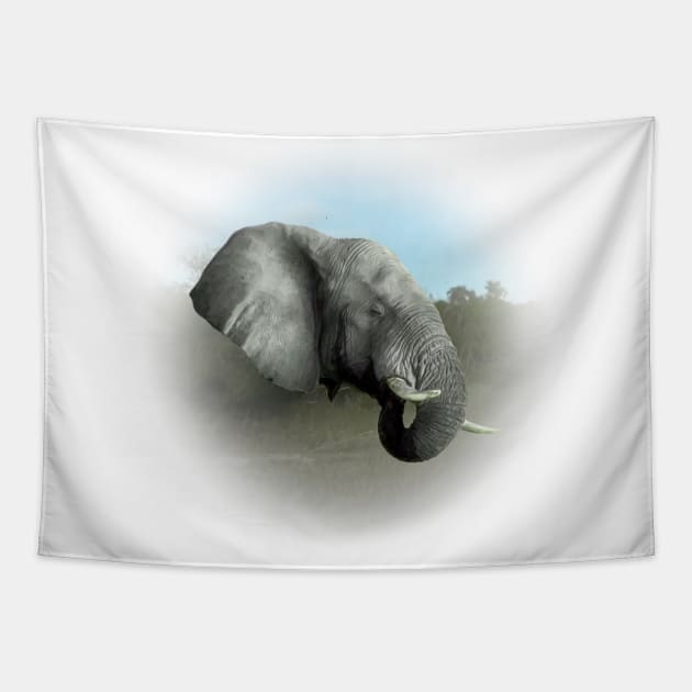 Elephant head Tapestry by Guardi