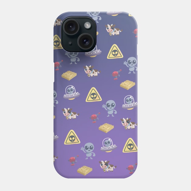 Alien Crossing Phone Case by hmnprsn