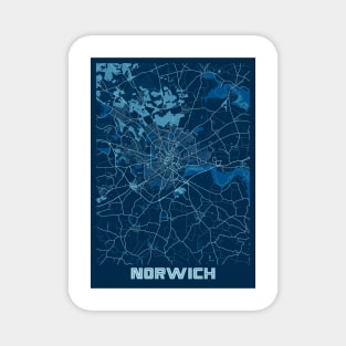 Norwich - United Kingdom Peace City Map Magnet