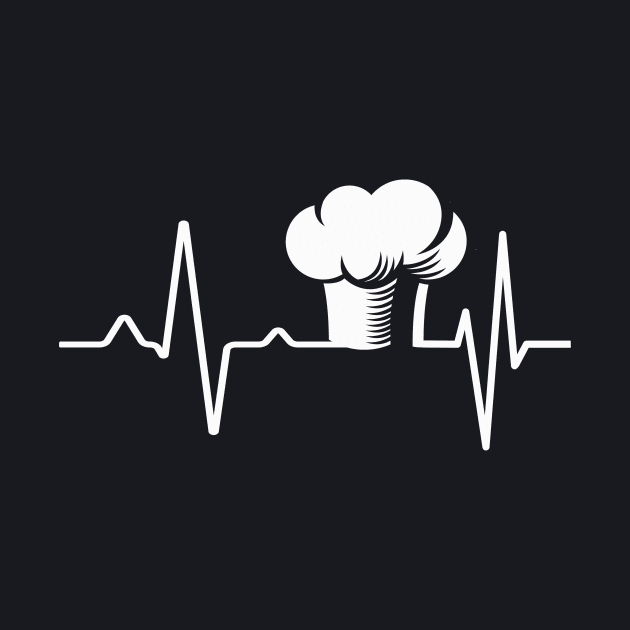 Chef's hat Heartbeat Puls Kitchen Chef by Foxxy Merch