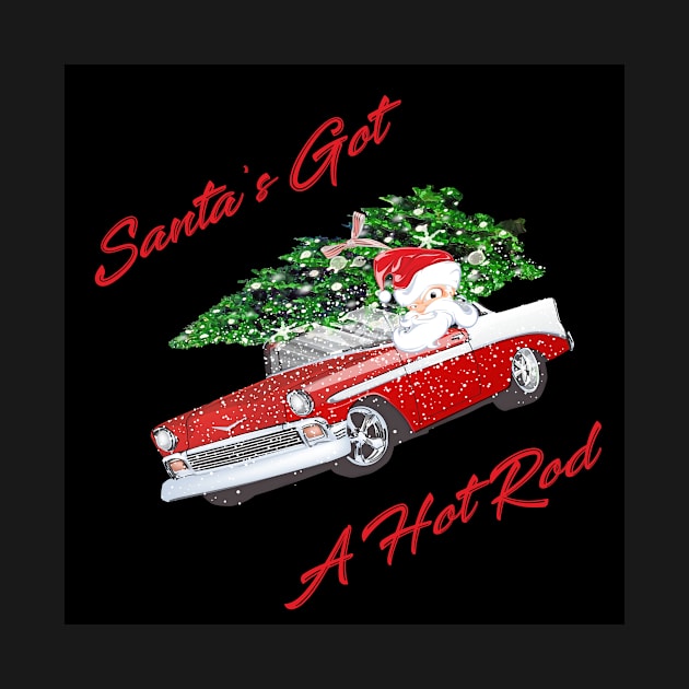 Santa's Got a Hot Rod Vintage Car Christmas by allthumbs