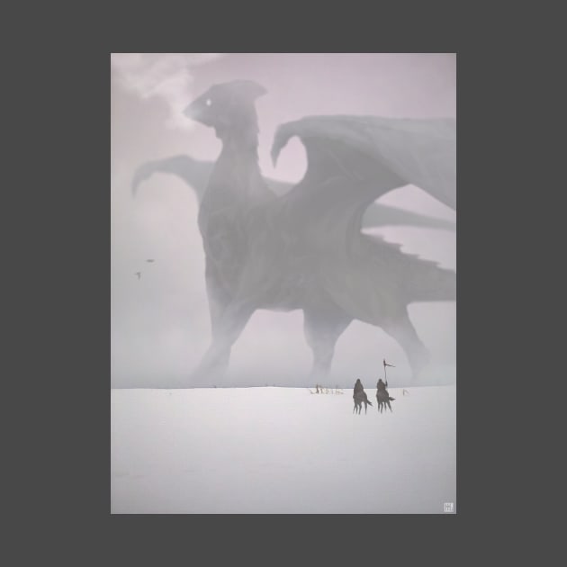 In winter, a dragon by paintedmonk