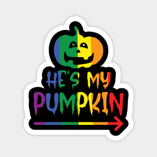 Halloween Partnershirt He`s my Pumpkin Magnet