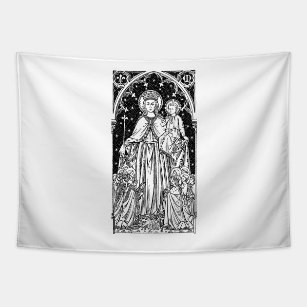 Child Jesus and Mary Tapestry by DeoGratias