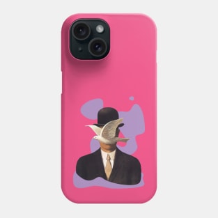 Magritte's Man in a Bowler Hat Phone Case