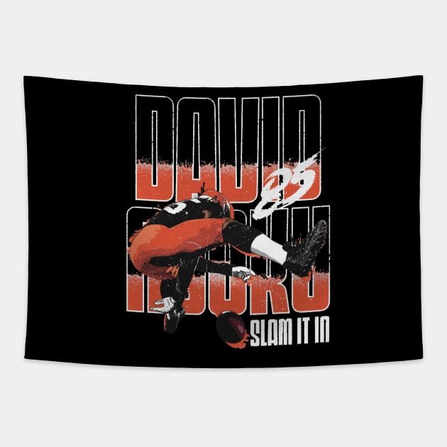 David Njoku Cleveland Slam Tapestry by Chunta_Design