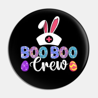 Boo Boo crew Funny Easter Nurse T Shirt Design Pin