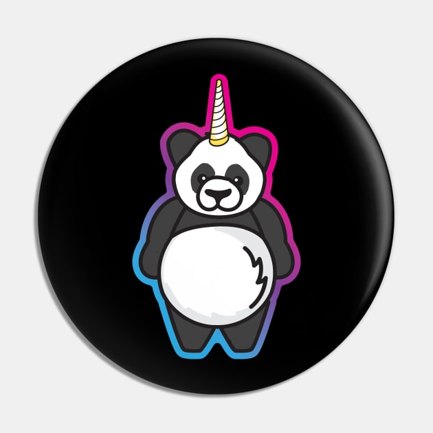 Panda Bear Unicorn Pin by Vin Zzep