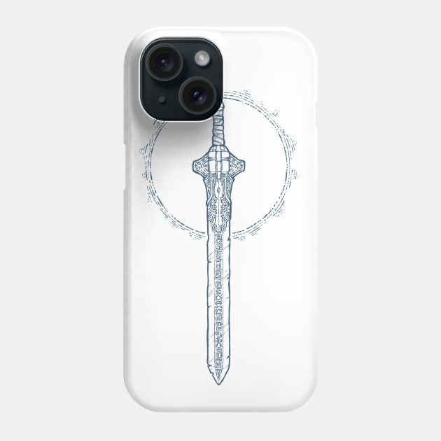 Sun Sword Line Art Version Phone Case by DikaOtter