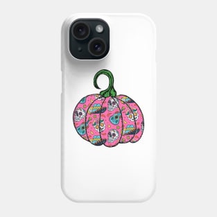 Day of the Dead Sugar Skull Halloween Pumpkin Phone Case