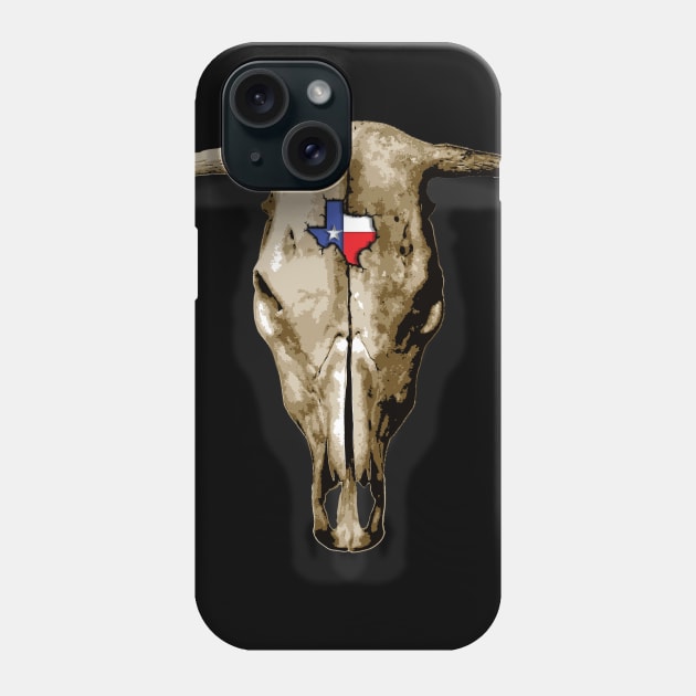 Texan Cow Skull Phone Case by urzi90