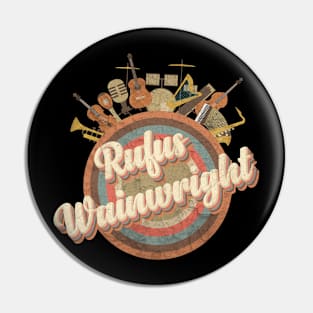 Music Tour Vintage Retro // Rufus McGarrigle Wainwright Pin