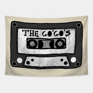 the gogos cassette black and white Tapestry