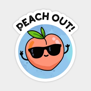 Peach Out Cute Fruit Pun Magnet