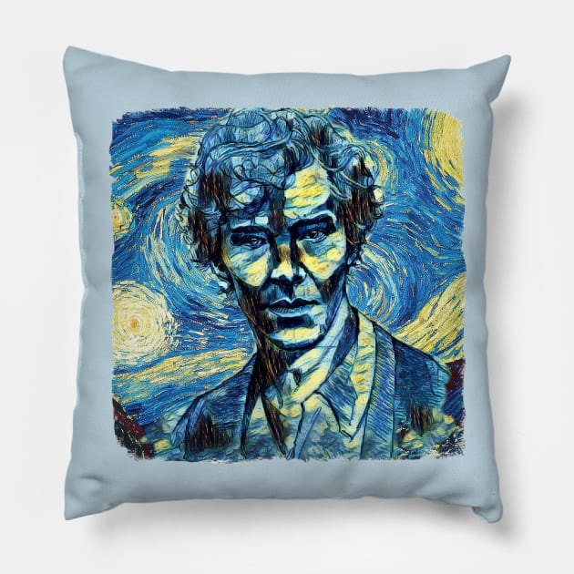 Sherlock Van Gogh Style Pillow by todos