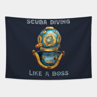 Scuba Diving Like A Boss Tapestry