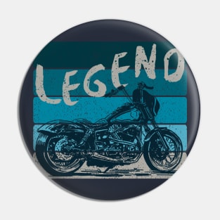 Vintage Motorcycle Fan Retro Legend Biker Pin