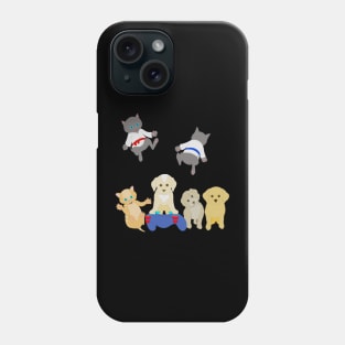 Adorable Newborn Baby Kittens & Puppies All In Together Phone Case