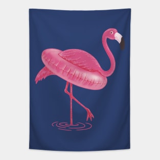 FLAMINGO & SWIMMING CIRCLE Tapestry