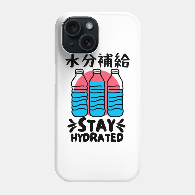 Stay Hydrated Japanese Water Bottles Vintage Design Phone Case by DetourShirts