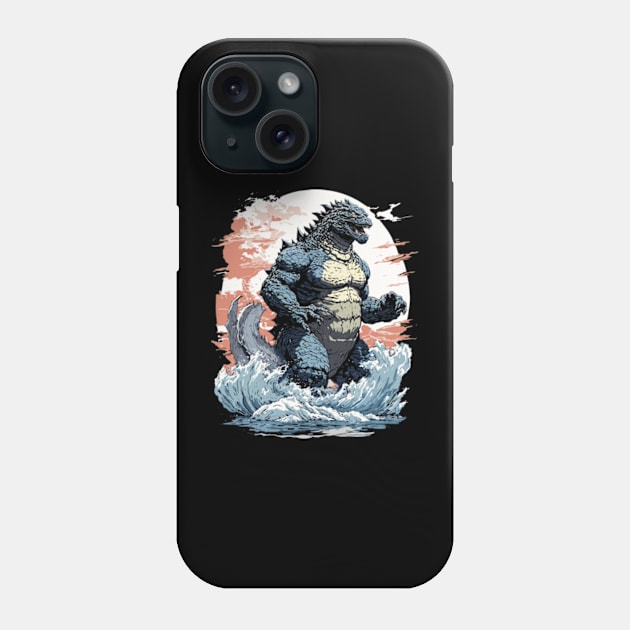 Godzilla monster in Japan Phone Case by Alex