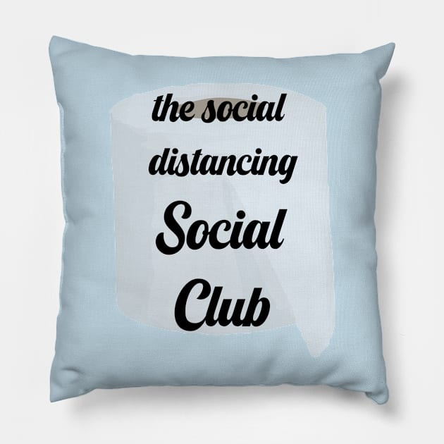 the social distancing social club Pillow by JDP Designs