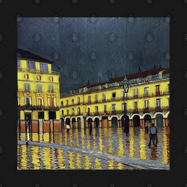 Plaza Mayor de Madrid, Vincent van Gogh style by Classical