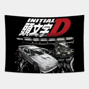 Initial D - Mountain Drift Racing Tandem EVO iii vs FC rx-7 Tapestry