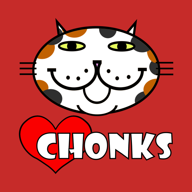 Heart Chonks - Calico Cat by RawSunArt