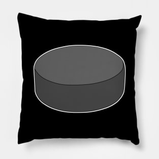 Hockey Puck Sticker Style Design Pillow