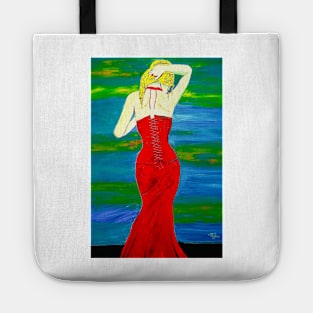 Woman In The Red Dress Tote