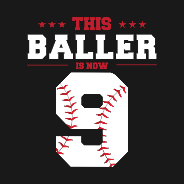 This Baller Is Now 9 Birthday Baseball Theme Bday Party by KB Badrawino