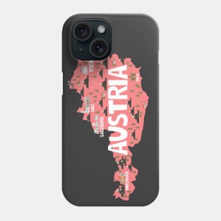 Austria Illustrated Map Phone Case