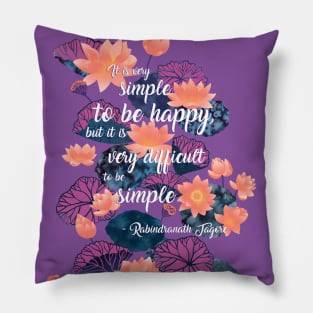 Poetry quote Rabindranath Tagore Pillow