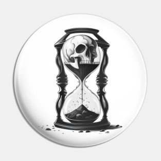 Hourglass skull Pin