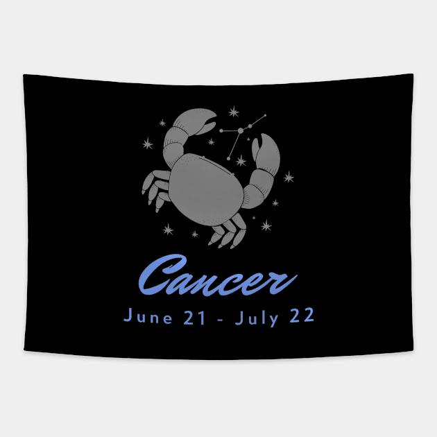 Cancer Zodiac Sign Tapestry by Conundrum Cracker