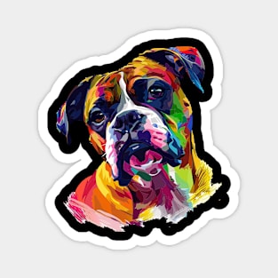Boxer Colorfull Pop Art Design For Dog Onwer Magnet