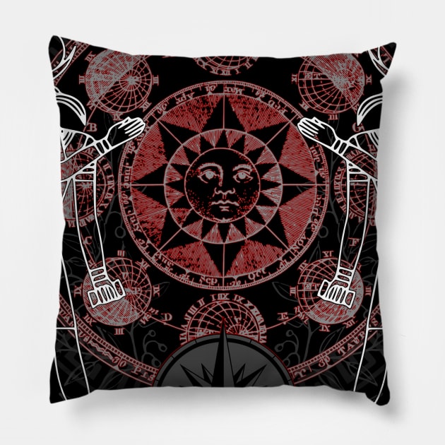 Mysteries and Mysticism - occult, esoteric, magick, alchemy, spiritual Pillow by AltrusianGrace