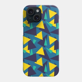 Blue and Yellow Triangle Seamless Pattern 012#001 Phone Case