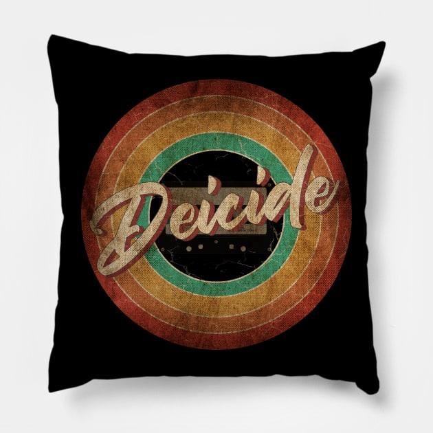 Deicide Vintage Circle Art Pillow by antongg